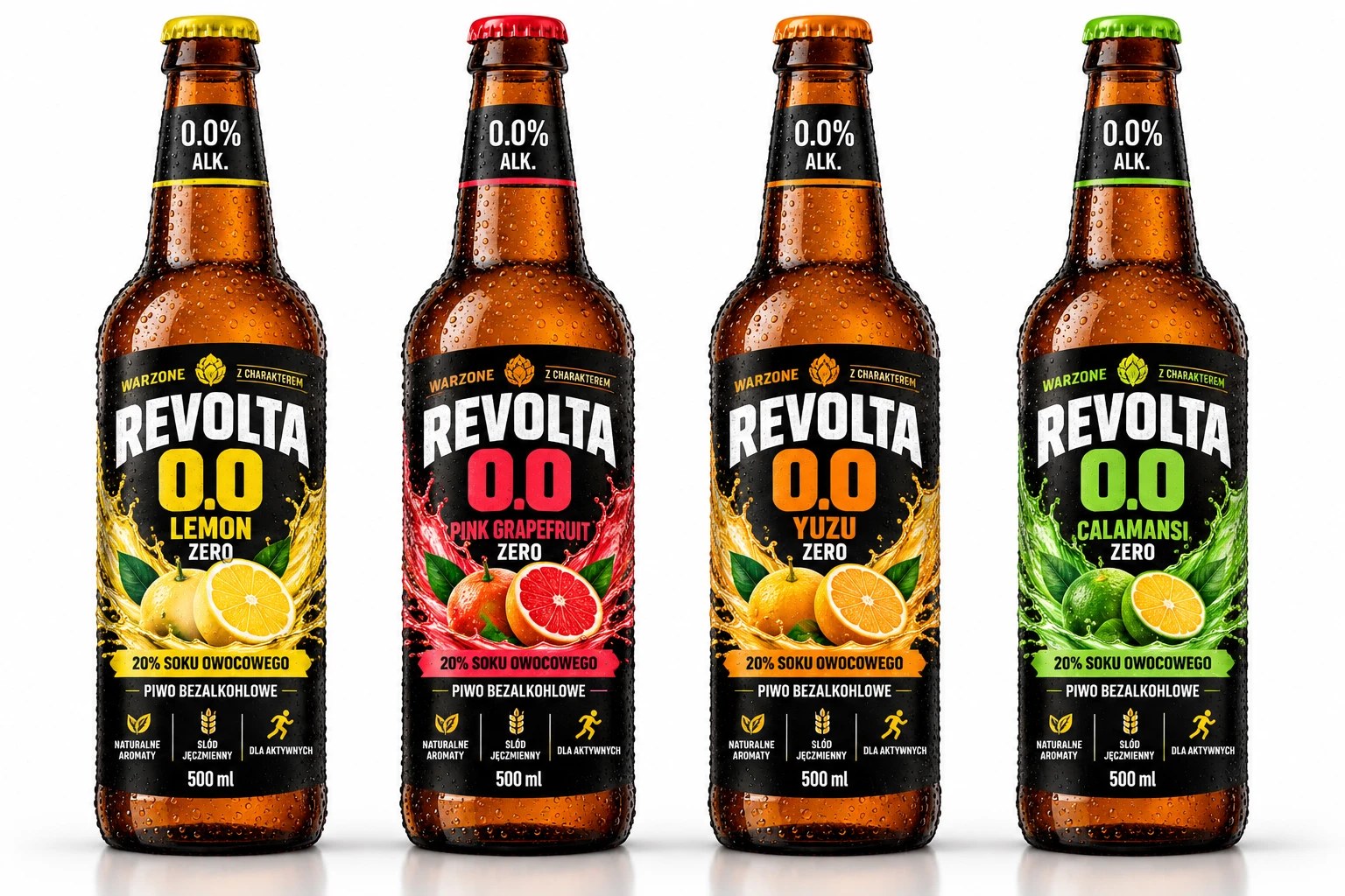 Hero wizual Revolta 0.0 — 4 butelki